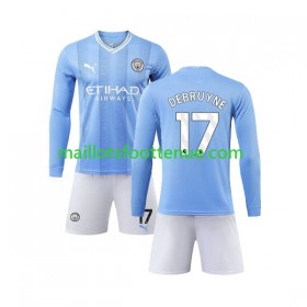 Maillot/Tenue Manchester City Kevin De Bruyne 17 Enfant Domicile 2023/2024 Manche Longue
